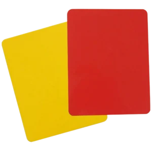 Les cartes arbitre rouge et jaune FAFA